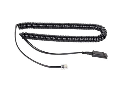 Cable Telephone Spiral For Headset Cisco Black Bulk