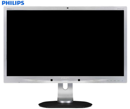 Refurbished Monitor 24" Led Philips 241P4Q με Κάμερα & Ηχεία Μαύρο-Ασημί Wide Grade A