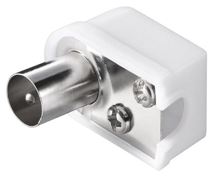 GOOBAY βύσμα coaxial 11502, γωνιακό, αρσενικό, λευκό, 10τμχ