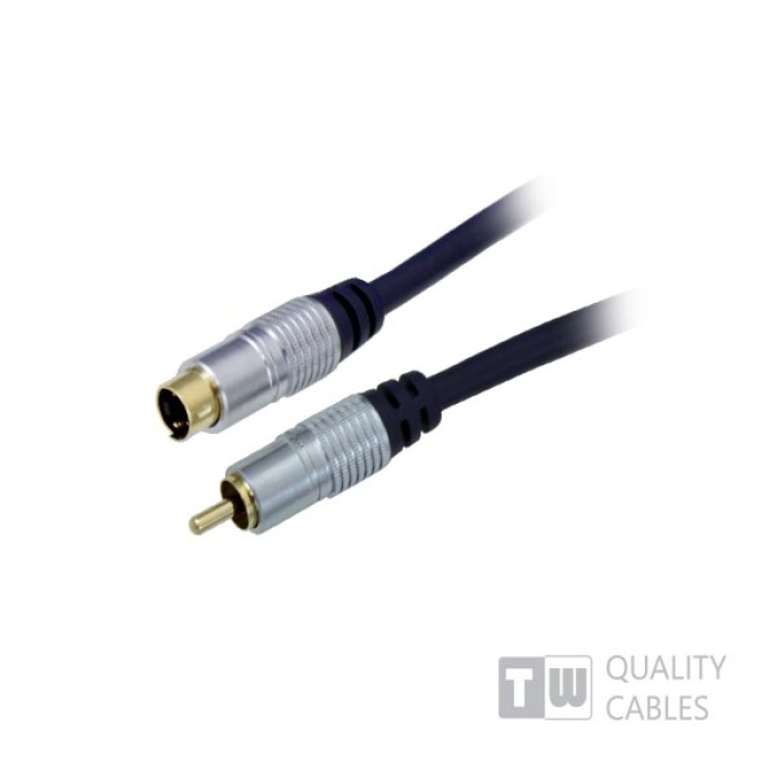 Gold 3M Hq Premium S-Video Plug To Rca M blister pack