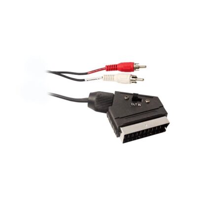 SCART- 2x RCA EN13 με διακόπτη, 1,5 m