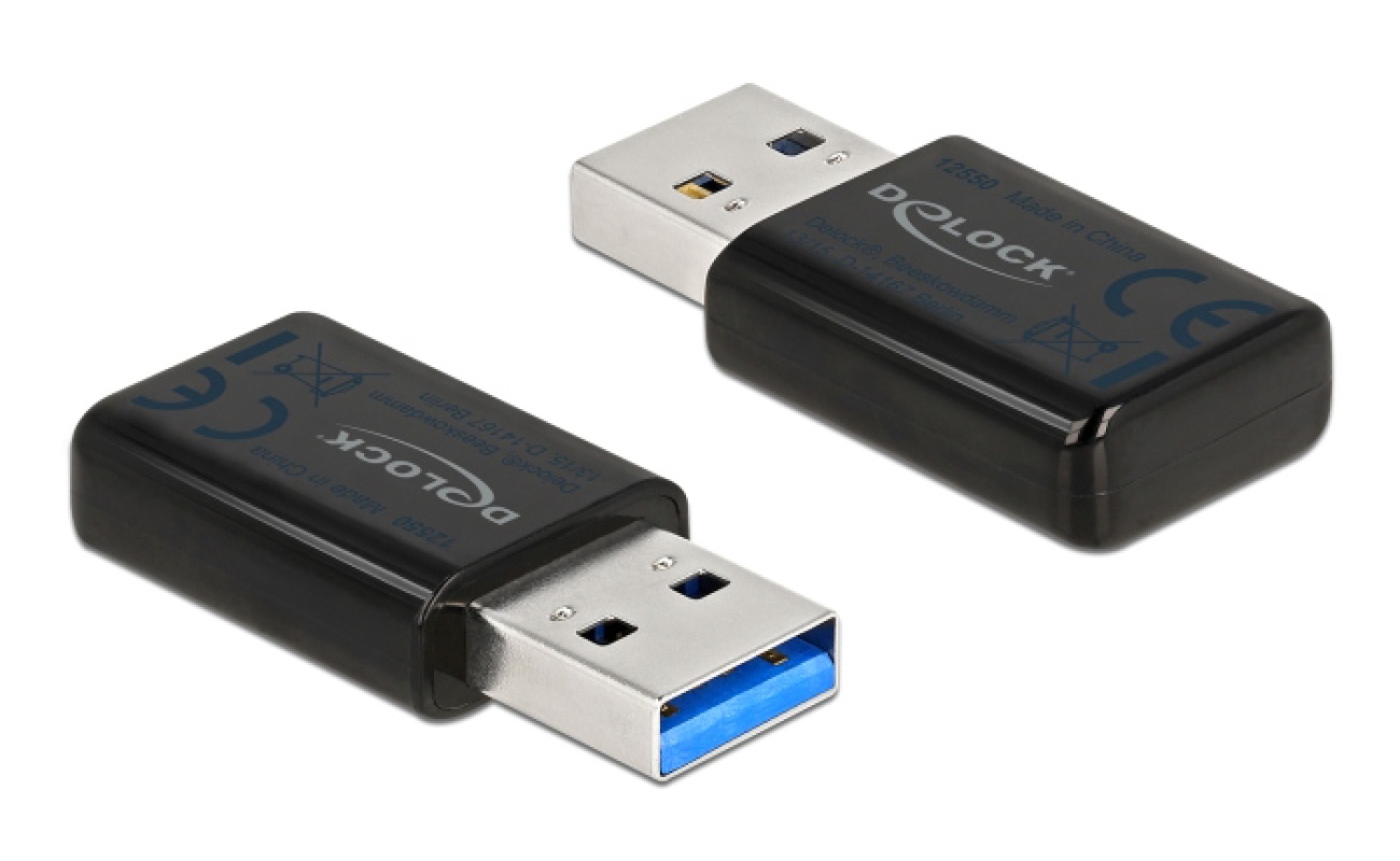 DELOCK ασύρματος USB αντάπτορας 12550, 867Mbps, 2,4/5GHz Wifi, DFS