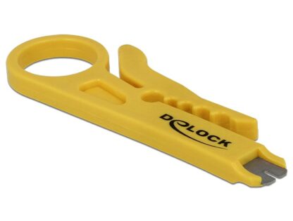 DELOCK Insertion Tool και Cable Stripper 18411, κίτρινο