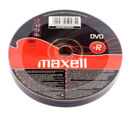 MAXELL DVD-R 4.7GB/120min, 16x speed, spindle pack 10τμχ