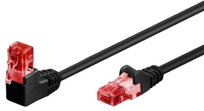 GOOBAY καλώδιο U/UTP CAT6 51516, γωνιακό, CCA AWG 25/7, 2m, μαύρο