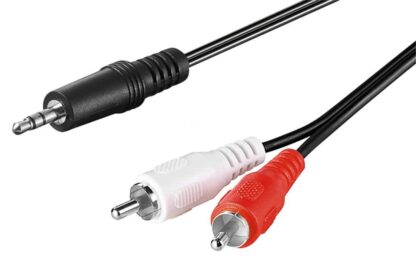 GOOBAY καλώδιο ήχου 51650 3.5mm σε 2x RCA, 3 pin stereo, 3m, μαύρο