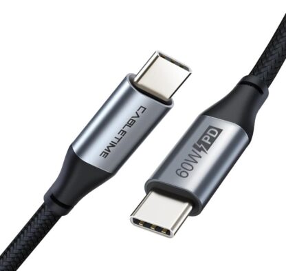 CABLETIME καλώδιο USB Type-C C160, PD 60W, 3Α, 1m, γκρι