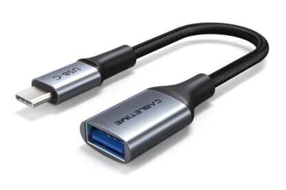 CABLETIME καλώδιο USB Type-C σε USB 3.0 θηλυκό CMCM60, 0.15m, γκρι