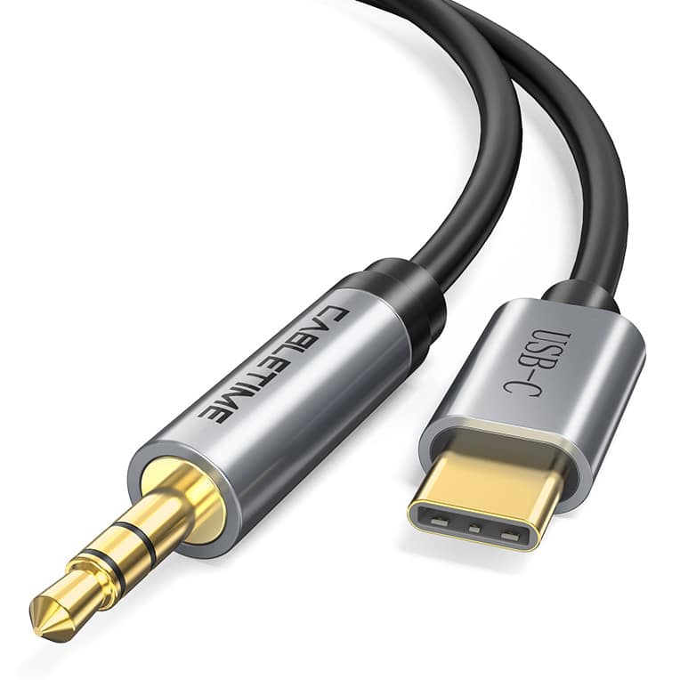 5210131038543 CABLETIME καλώδιο AUX USB Type-C σε 3.5mm C160, 1m, μαύρο