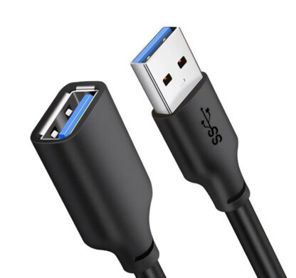 CABLETIME καλώδιο USB 3.0 αρσενικό σε θηλυκό C160, 5Gbps, 2m, μαύρο