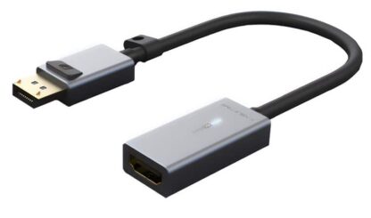 CABLETIME αντάπτορας Displayport σε HDMI AV589, LED Ring, 0.15m, μαύρος