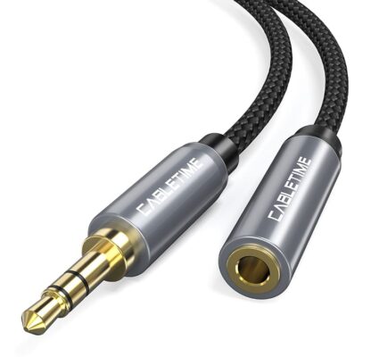 CABLETIME καλώδιο AUX Stereo 3.5mm AV311, M-F, 1.8m, μαύρο