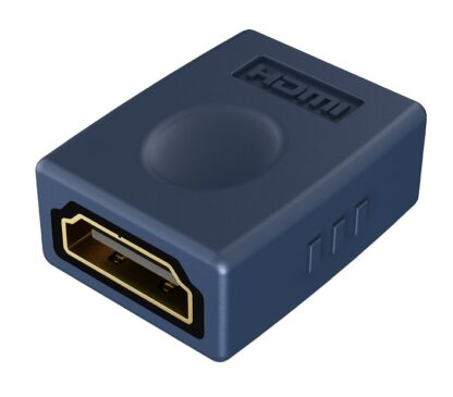 CABLETIME αντάπτορας HDMI F/F AV599, 4K/1080P, gold plated, μπλε