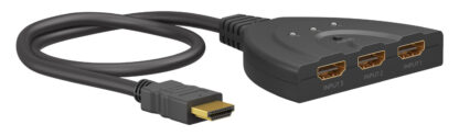 GOOBAY HDMI switch 58487, 3-in σε 1-out, 4K/30Hz, μαύρο