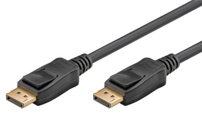 GOOBAY καλώδιο DisplayPort 2.0 58532, gold-plated, 8K, HDR, 1m, μαύρο