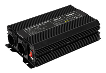 GOOBAY inverter αυτοκινήτου 58884, 12V σε 230V, 1500W, USB 2.1A