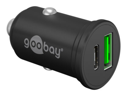 GOOBAY φορτιστής αυτοκινήτου 61739, USB & USB-C PD, 45W, μαύρος