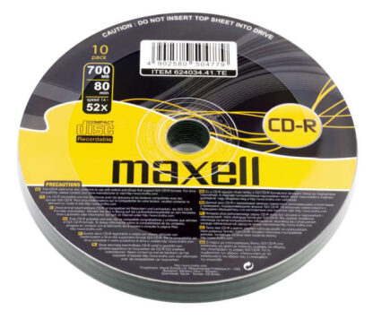 MAXELL CD-R 624034-41, 700ΜΒ, 80min, 52x speed, spindle pack 10τμχ