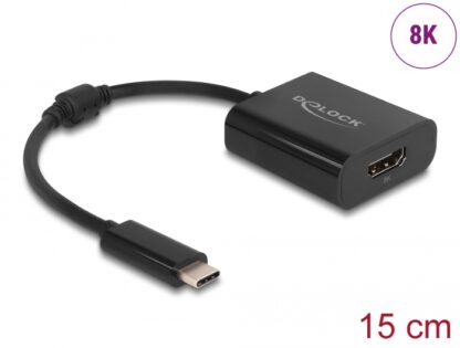 DELOCK αντάπτορας USB-C σε HDMI 64175, 8K/30Hz, HDR, μαύρος