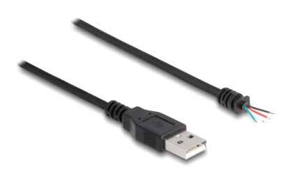 DELOCK καλώδιο USB 64184 με ελεύθερα άκρα, 28 AWG, 1m, μαύρο