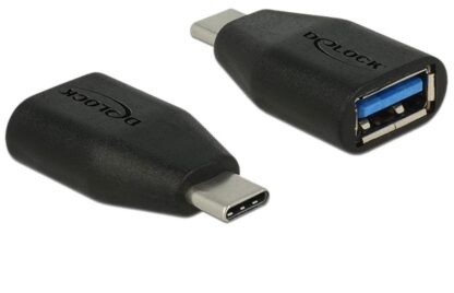 DELOCK αντάπτορας USB-C σε USB 3.1 θηλυκό 65519, SuperSpeed, μαύρος