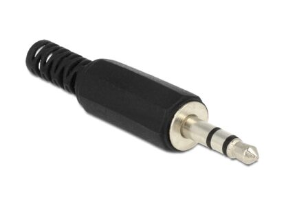 DELOCK Βύσμα 3.5mm Stereo, 3 pin, Bend Protection, Plastic, Black