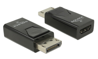 DELOCK αντάπτορας DisplayPort 1.2 σε HDMI 66234, 4K, Passive, μαύρος