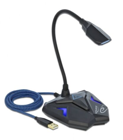 DELOCK Gaming μικρόφωνο 66330, omnidirectional, με mute, USB