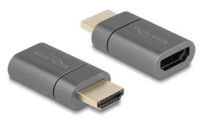 DELOCK αντάπτορας HDMI αρσενικό σε θηλυκό 66684, μαγνητικός, 8K, γκρι