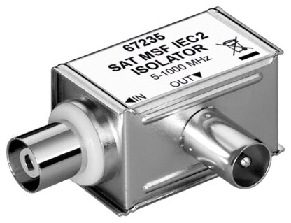 GOOBAY SAT isolator 67235, γωνιακό, 5MHz - 1000MHz, ασημί