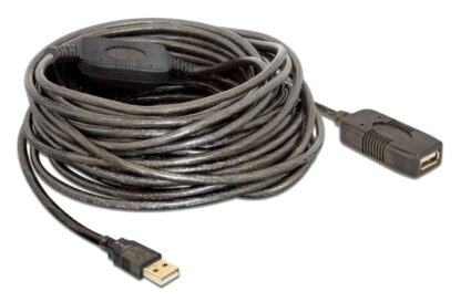 DELOCK καλώδιο USB 2.0 αρσενικό σε θηλυκό 82689, 480Mbps, 15m, μαύρο