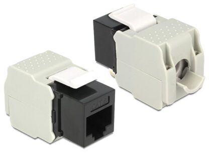 DELOCK Keystone Module RJ45 female, Cat.6 UTP, μαύρο