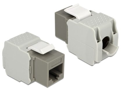 DELOCK Keystone Module RJ45 female, Cat.6 UTP, γκρι