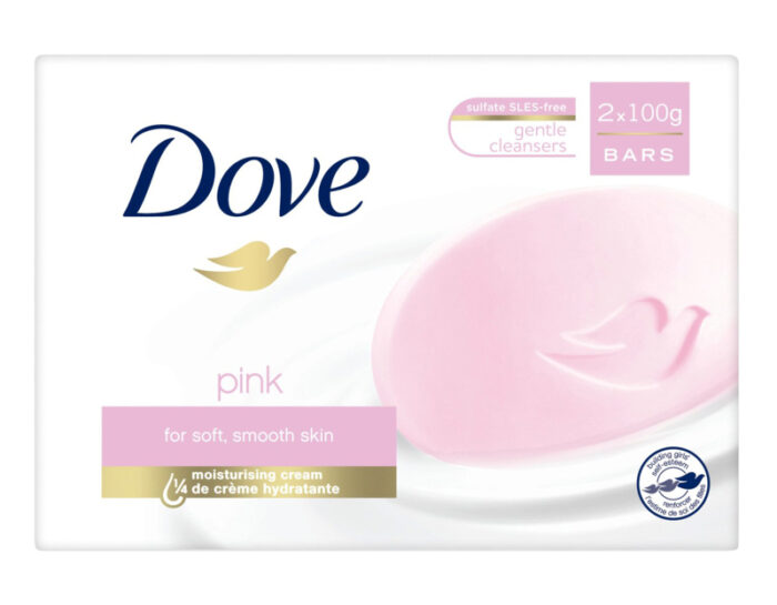 DOVE κρεμοσάπουνο Pink, 2x μπάρες 100g