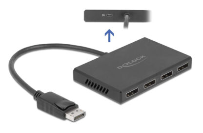 DELOCK splitter DisplayPort 1.4 σε 4x DisplayPort 87794, Dual Mode, 4K