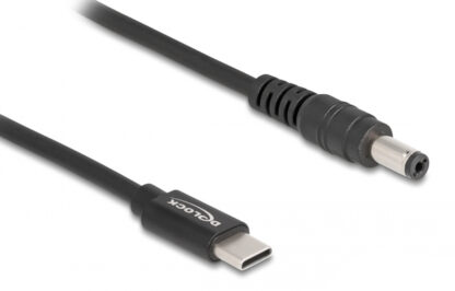 DELOCK καλώδιο τροφοδοσίας 87977, USB-C σε 5.5x2.1mm, 1.5m, μαύρο