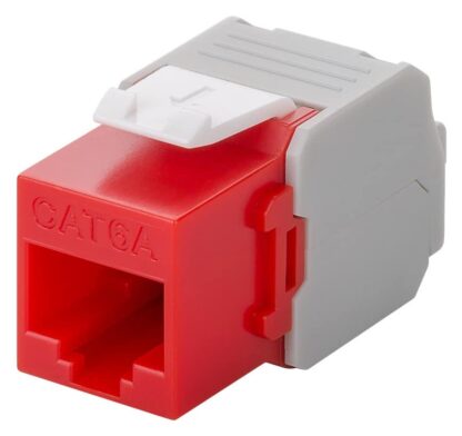 GOOBAY Keystone module RJ45 CAT 6A 90689, UTP, κόκκινο