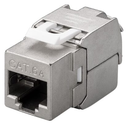 GOOBAY Keystone module RJ45 CAT 6A 90864, STP, 500 MHz, slim-line, ασημί