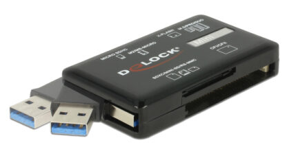 DELOCK USB 3.2 card reader 91758 για CF/SD/Micro SD/MS/M2/xD, μαύρο