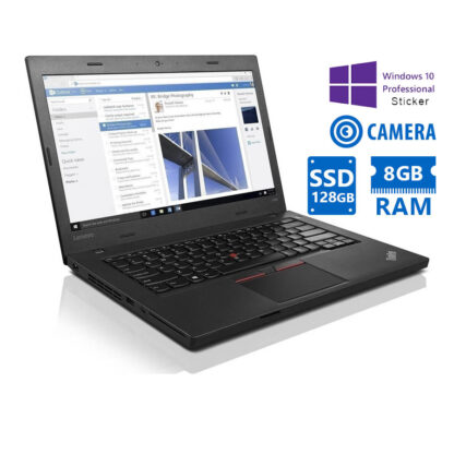 Lenovo (A-) ThinkPad L460 i3-6100U/14"/8GB DDR3/128GB SSD/No ODD/Camera/10P Grade A- Refurbished Lap