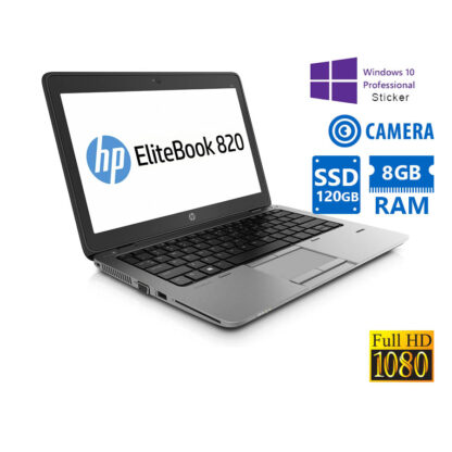 HP Elitebook 820G2 i7-5500U/12.5" FHD/8GB DDR3/120GB SSD/No ODD/Camera/10P Grade A Refurbished Lapto