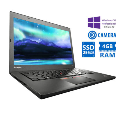 Lenovo (A-) ThinkPad T450 i5-4300U/14”/4GB DDR3/256GB SSD/No ODD/Camera/10P Grade A- Refurbished Lap