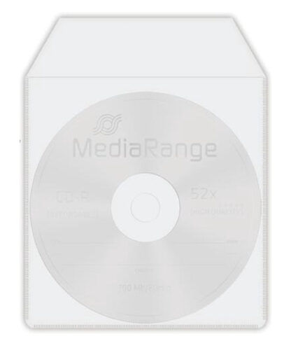 MEDIARANGE πλαστική θήκη CD/DVD με καπάκι, 50τμχ