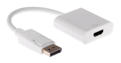 POWERTECH αντάπτορας DisplayPort σε HDMI CAB-DP004, 0.20m, λευκός