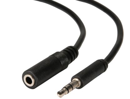 POWERTECH καλώδιο 3.5mm αρσενικό σε θηλυκό CAB-J009, 3m, μαύρο