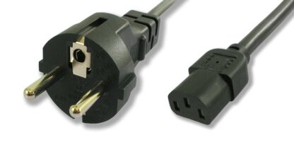 POWERTECH καλώδιο τροφοδοσίας Η/Υ & οθόνης P002, 3x0.75mm², 1.5m, μαύρο