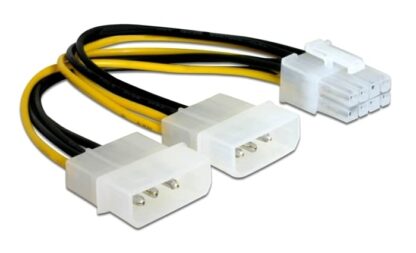 POWERTECH καλώδιο 2x molex 3pin σε 1x 8pin CAB-W041, 0.15m