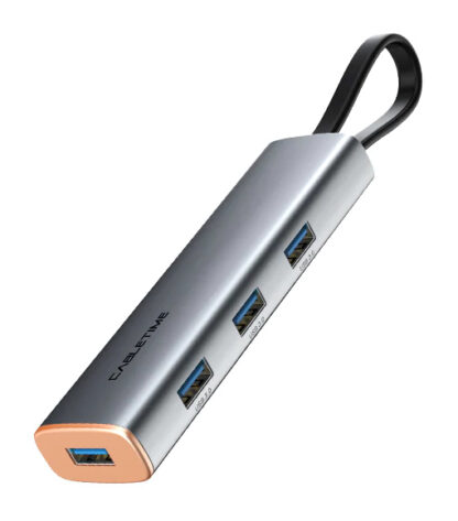 CABLETIME USB-C hub CT-HUBP4, 4x USB θύρες, 5Gbps, γκρι