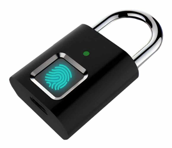 Λουκέτο ασφαλείας με fingerprint CTL-0021, 50mm, μεταλλικό, μαύρο