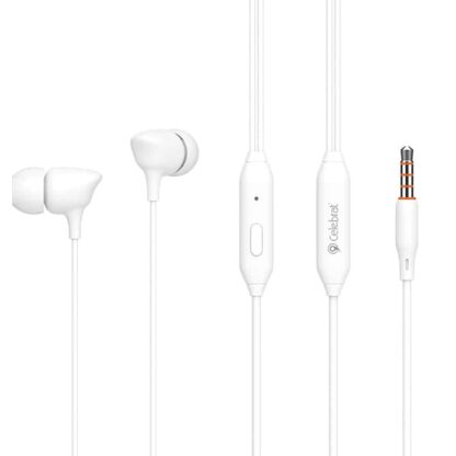 CELEBRAT earphones με μικρόφωνο G7, 3.5mm, 1.2m, λευκά